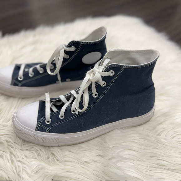 Men’s Converse Navy High-Top Sneakers - Picture 4 of 6